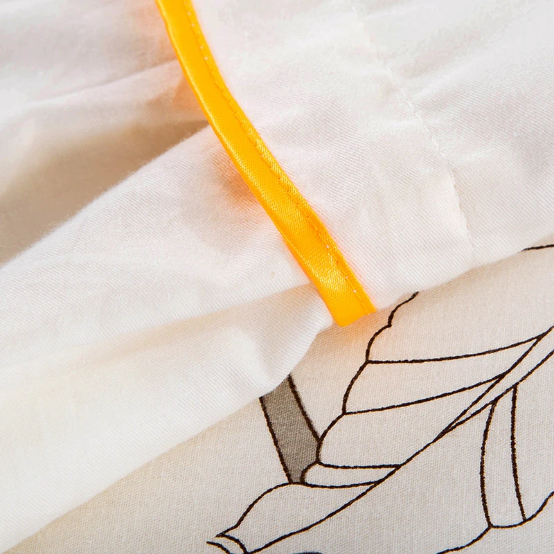 Пастораль Стиль светло желтый отпечатки узор хлопок Постельное бельё мягкие