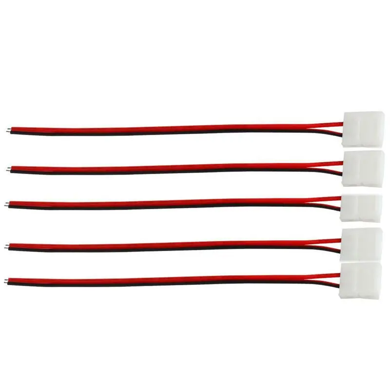SHGO 20PCS 10 мм 2 контактный одиночный Соединительный Кабель адаптер для 5630 5050