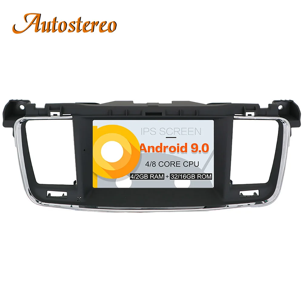 Новейший Android 9 автомобильный dvd-плеер gps-навигация, радио, стерео для PEUGEOT 508 2011 2012 2013- головное устройство авто радио мультимедиа