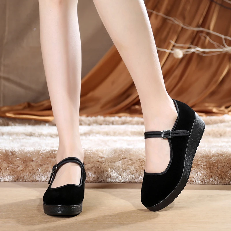 Cresfimix women fashion round toe comfortable spring height increased dance shoes lady casual classic summer hotel a3127 | Обувь