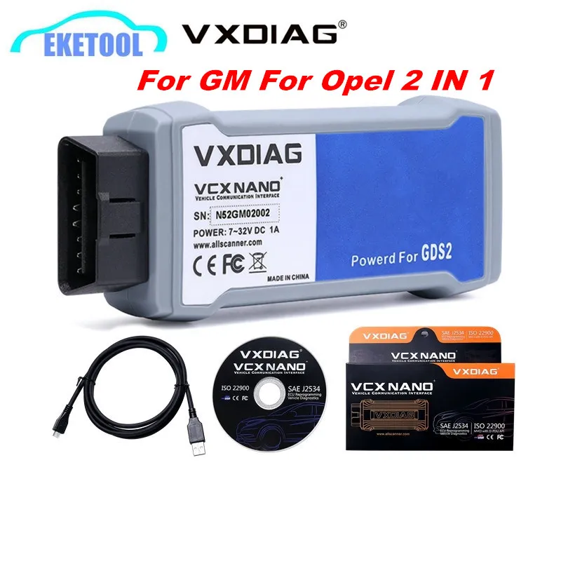 Мощный VXDIAG VCX NANO для GM/Opel 2в1 Идеальная замена GDI новейший несколько GDS2 V2016.1.0 TIS2WEB V33.003 лучшее качество