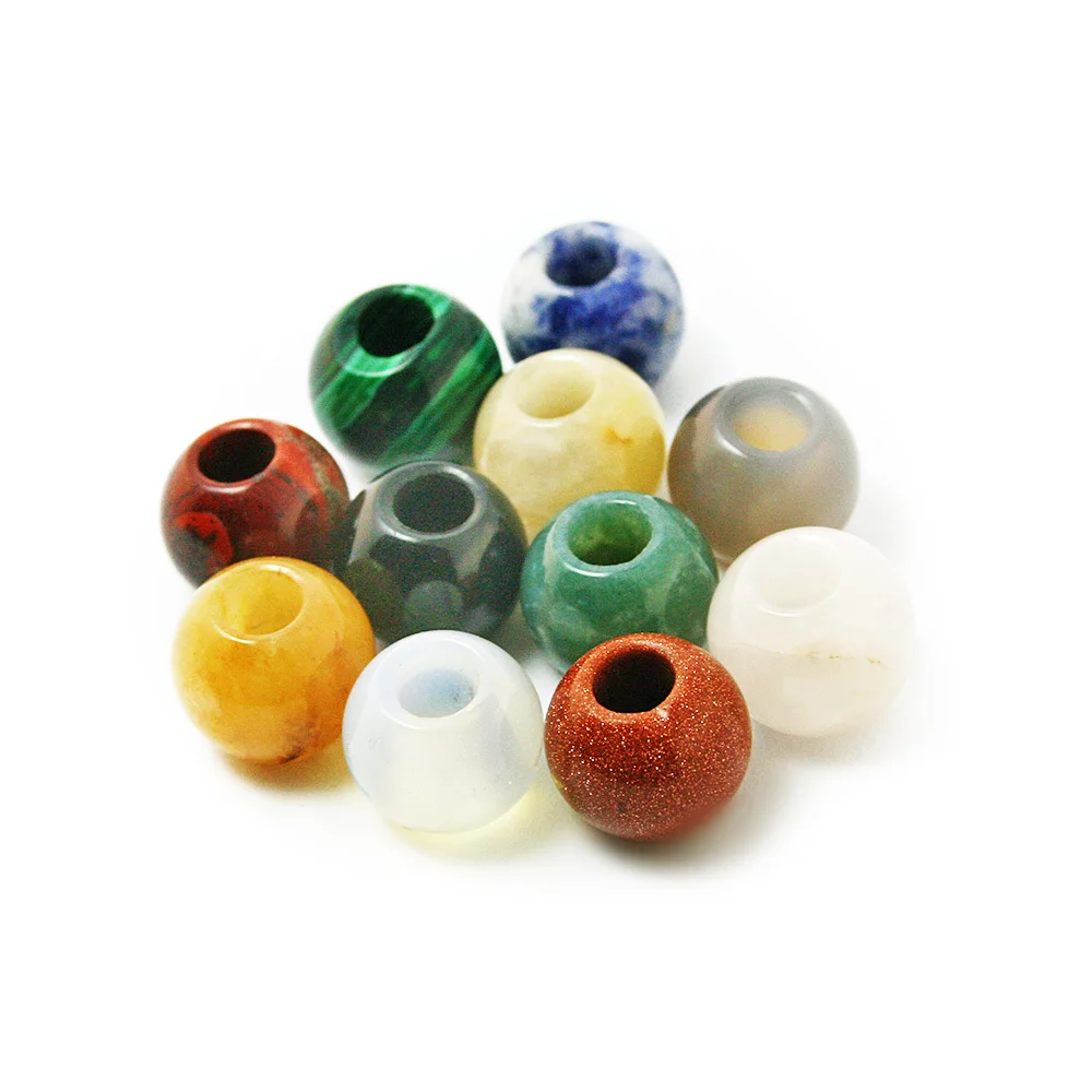 

Бусины круглые с натуральным драгоценным камнем, 6 мм, 12 х14 мм, 1 шт.