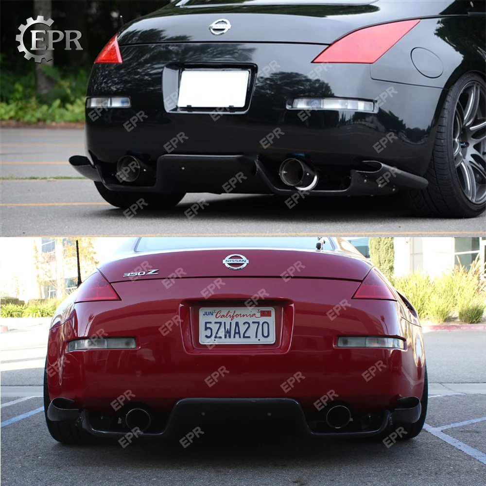 Задний диффузор из стекловолокна для Nissan 03 08 Z33 350z Infiniti G35 Coupe 2D JDM TS Style FRP 6 шт. (с