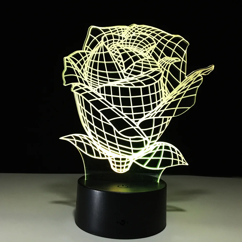 Розовые 3d Led Usb ночные светильники для матери день светодиодный ночник батарея