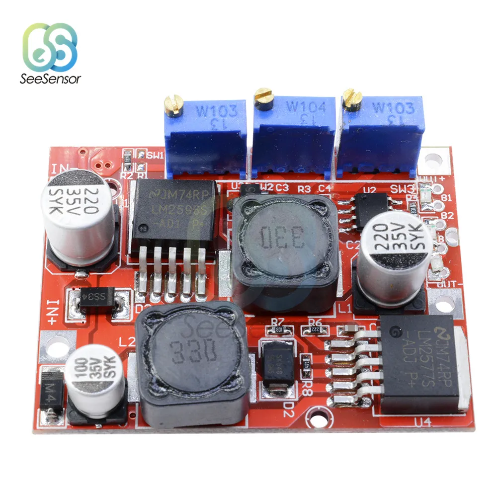 LM2596 LM2577 DC-DC Step Down Module автоматические солнечные панели повышающий понижающий