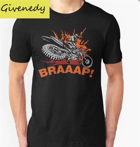 Braaap мотокросс Футболки кружки и Постельные Принадлежности Напечатаны для Мужчин