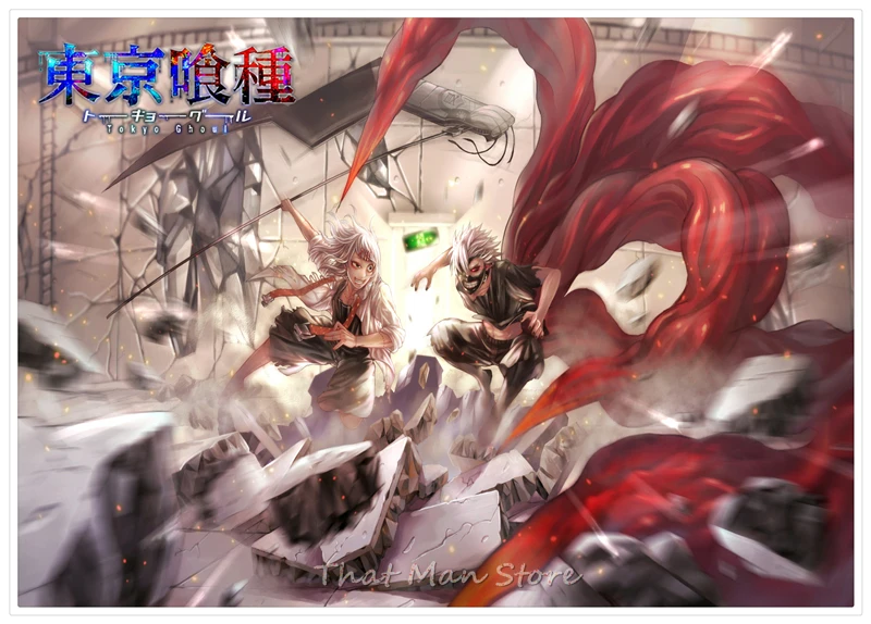 Токийский Гуль аниме постеры белая бумага принты четкое изображение украшение