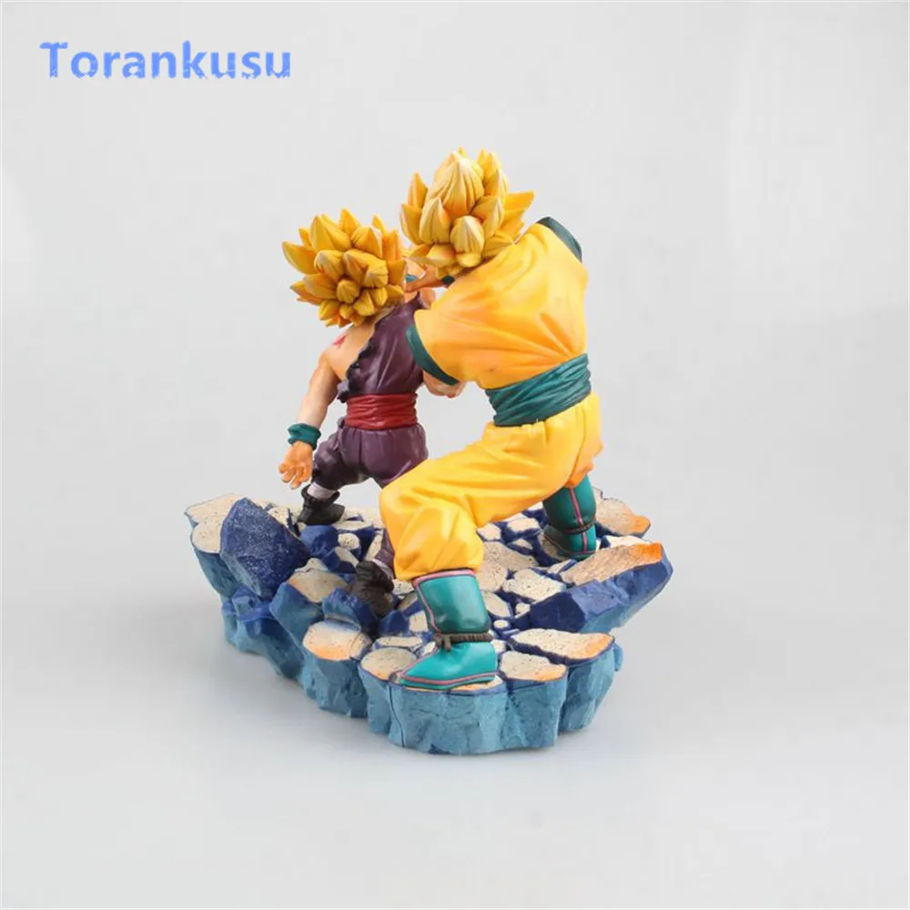 Dragon Ball Z фигурки Супер Saiyan Son Goku &amp Gohan отец с Shock Wave ПВХ Figma кукла Аниме Фигурки