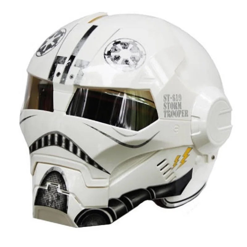 Шлем мотоциклетный с открытым лицом белый|ironman motorcycle helmet|face helmetmotorcycle helmet |