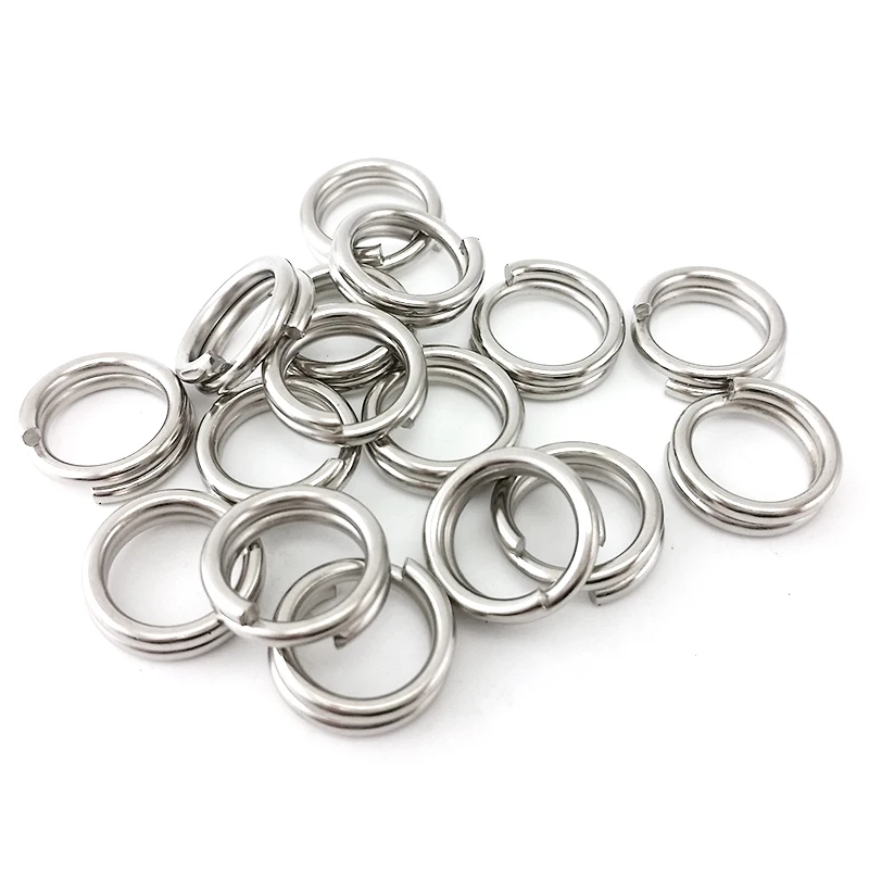 100 шт. нержавеющая сталь рыболовные Сплит Кольца соединитель приманка цельное
