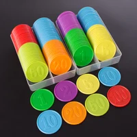 10pcs/lot Plastic Poker Chip for Gaming Tokens Plastic Coins Family Club Board Games Toy Creative Gift For Children 1