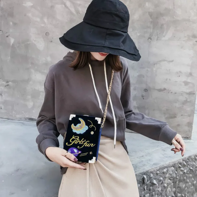 Новинка 2019 лидер продаж женские Наплечные сумки с аппликацией вышитыми