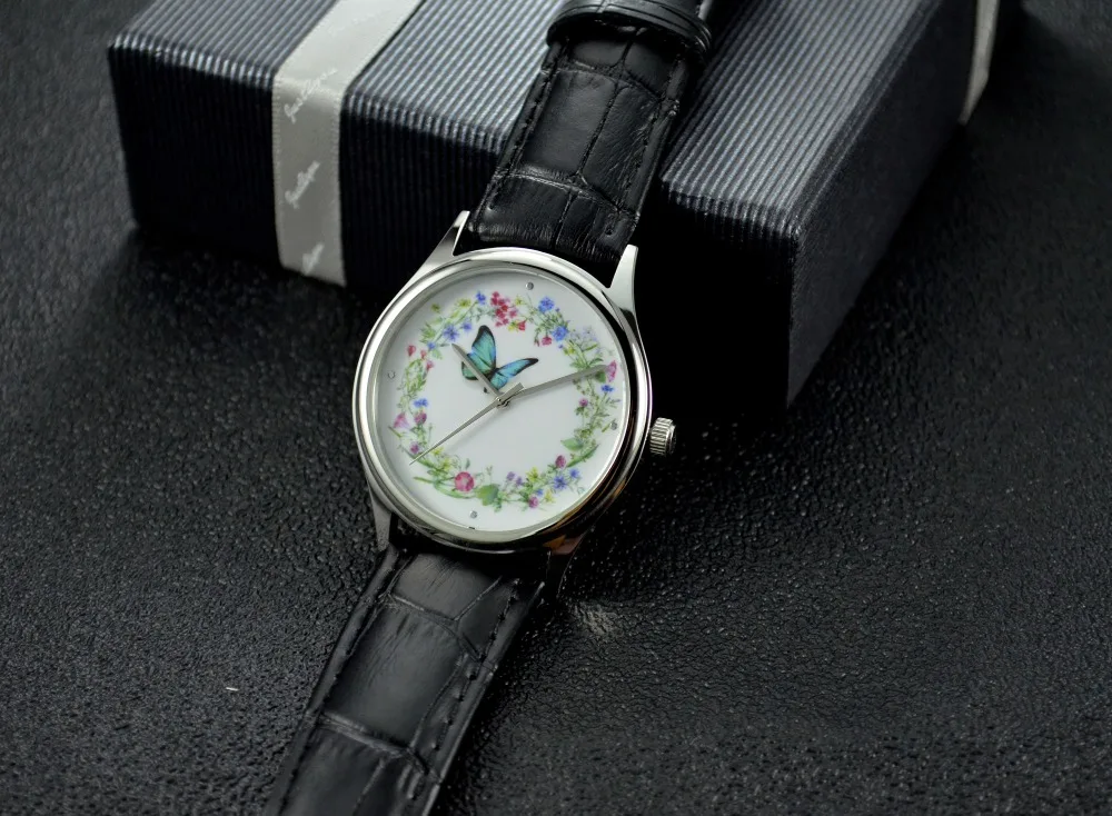 Женские часы с цветами и бабочками женские Бесплатная доставка по всему миру |