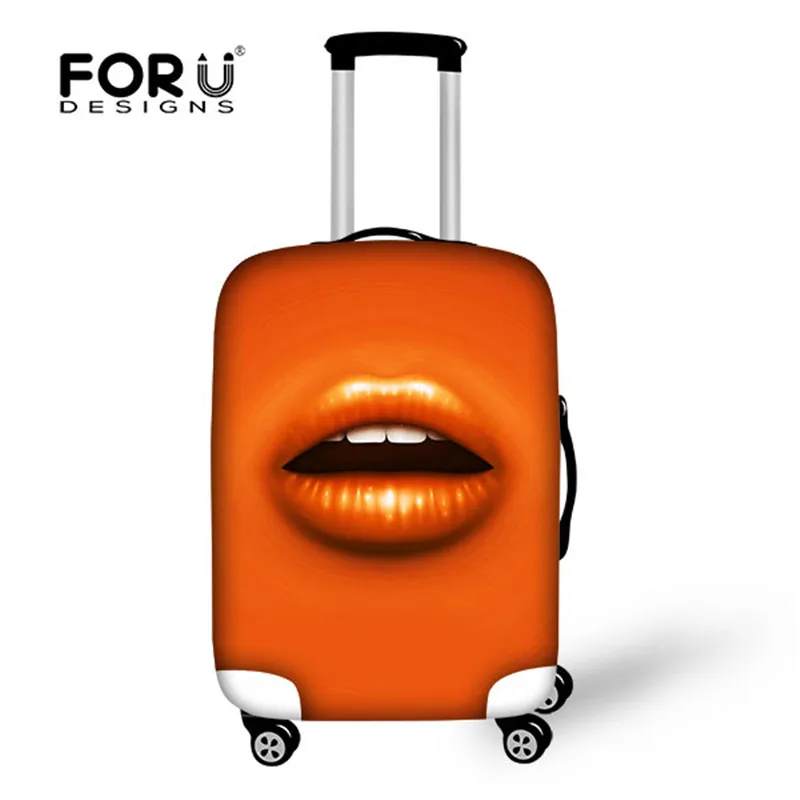FORUDESIGNS/сексуальные красные губы для путешествий на дороге, Чехол для багажа, защитный чехол для чемодана, чехол для багажа для путешествий, тянущаяся Крышка для 18-28 дюймов