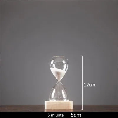 Дерево+ Стекло 5/15/30 минут стеклянные песочные часы Hour Стекло за час Стекло песок Стекло песочные часы Чай таймеры, украшение для дома, подарок - Цвет: White (Small)
