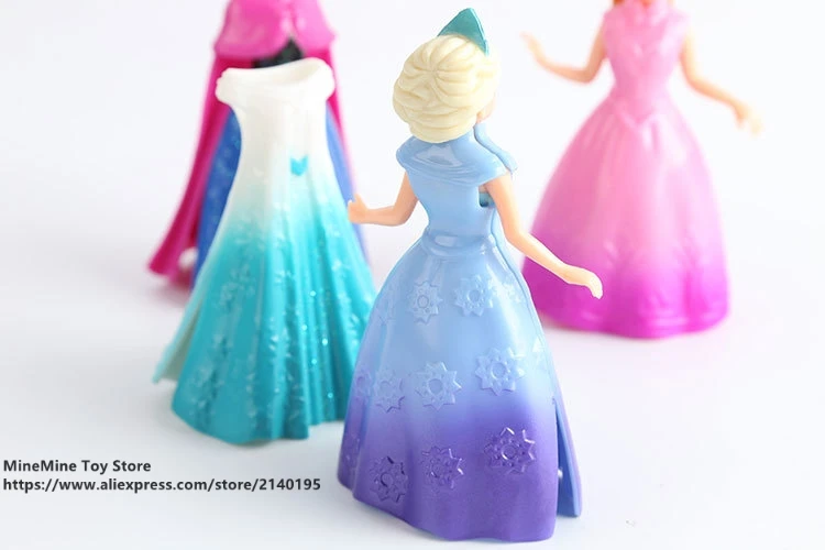 DISNEY Frozen Princess Elsa Anna 12 см 4 шт./компл. фигурки модель аниме мини украшение ПВХ