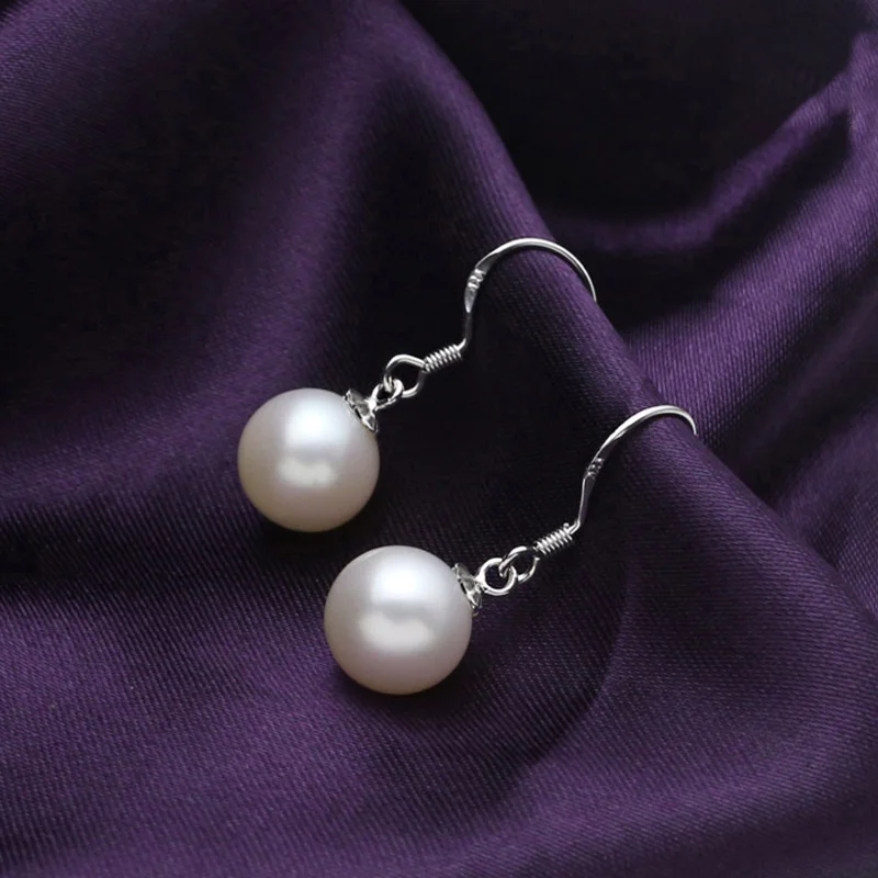Женские серьги с жемчугом S925 серебряные бесплатная доставка 2019|allergy free|allergy free