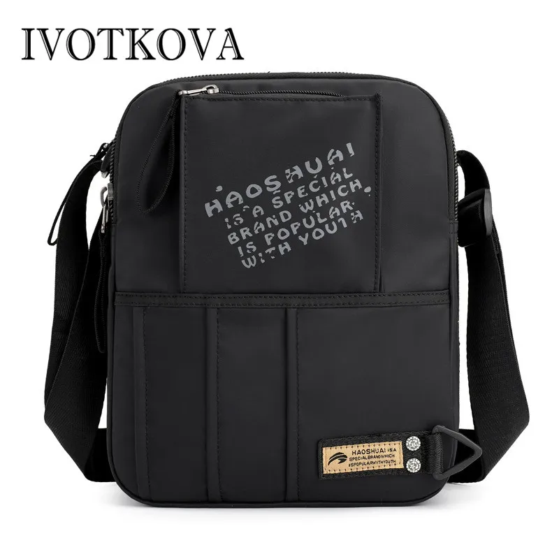 IVOTKOVA/винтажная мужская сумка мессенджер нейлоновая на плечо модная деловая