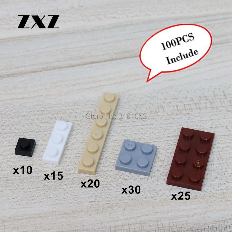 Объемные короткие блоки пластиковые строительные кирпичи пластина 1x1x3 1x6 2x2x4