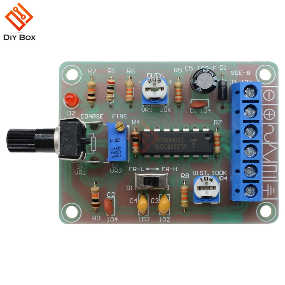 ICL8038 монолитная функция генератор сигналов модуль DIY Kit синус квадратный треугольник
