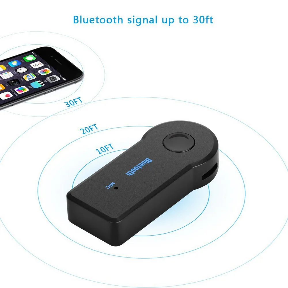 Мини 3 5 мм аудио музыкальный bluetooth ресивер адаптер автомобильный комплект