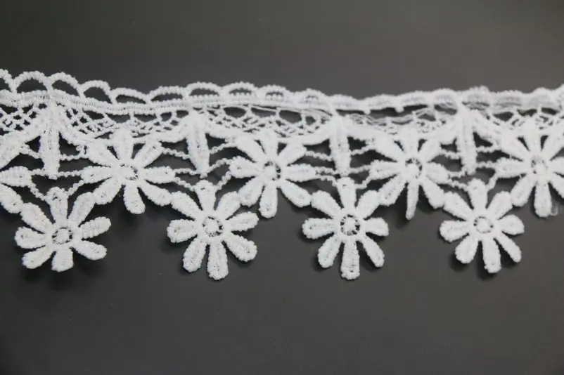 DHK Водорастворимая кружевная ткань белая отделка аксессуары для одежды сделай