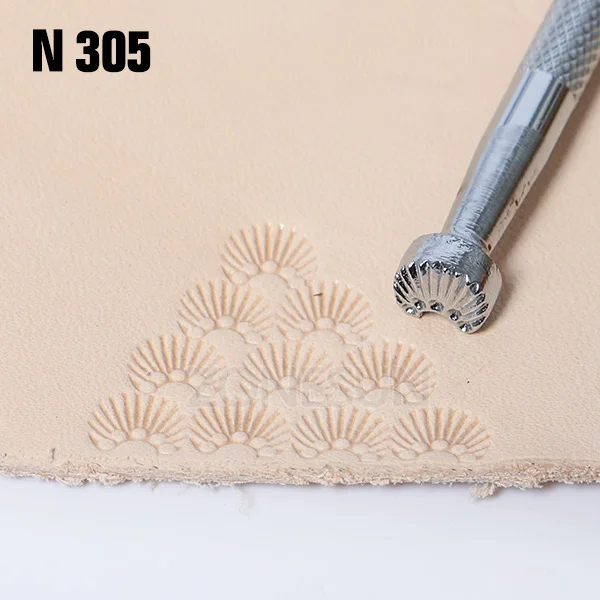 N305 ZONESUN ручной работы DIY воловья Резьба Инструменты печати кожа цветочный узор ремесло выгравировать тиснение плесень Ремесло - Цвет: N305