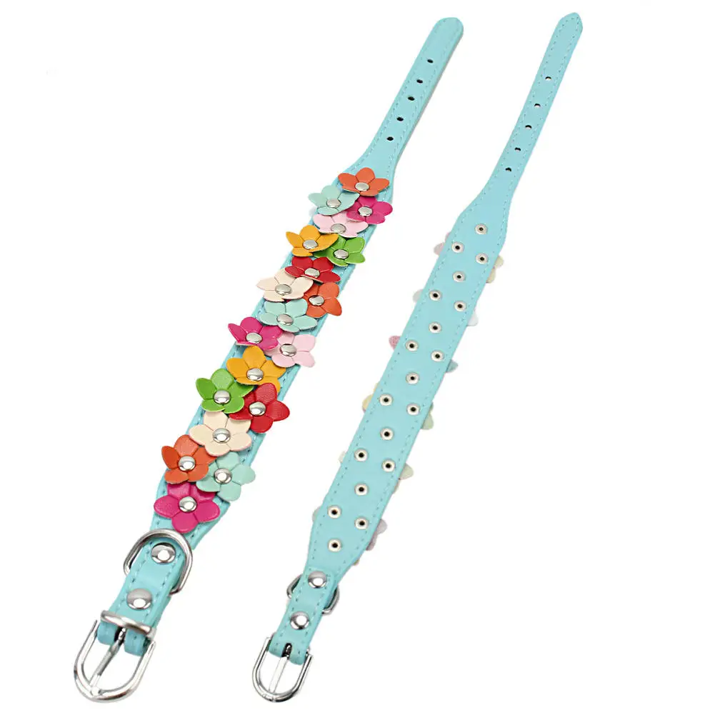 Ошейник для собак из искусственной кожи 2 5 см широкий цветок украшение щенка