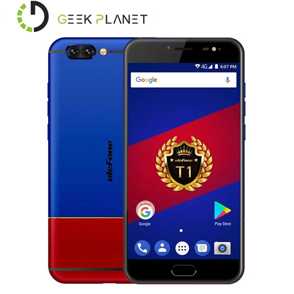 Ulefone T1 128 ГБ Premium Edition Мобильный телефон 5 &quotFHD Helio P25 8 Core Android 7 0 6 Оперативная память