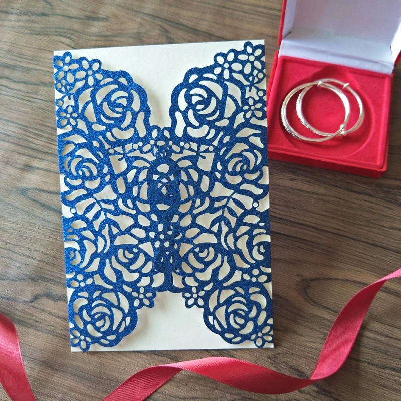 50 шт. блестящие свадебные приглашения с бриллиантом браслет для живота 2019