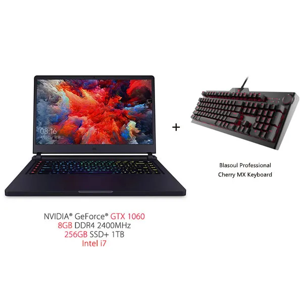 Xiaomi mi ноутбук Ga mi ng 15,6 ''128 GB/256 GB SSD+ 1 ТБ Quad-core 8GB 3,5 GHz i5-7300HQ i7-7700HQ ноутбук GTX 1050 Ti/1060 - Цвет: i7 GTX 1060 256GB