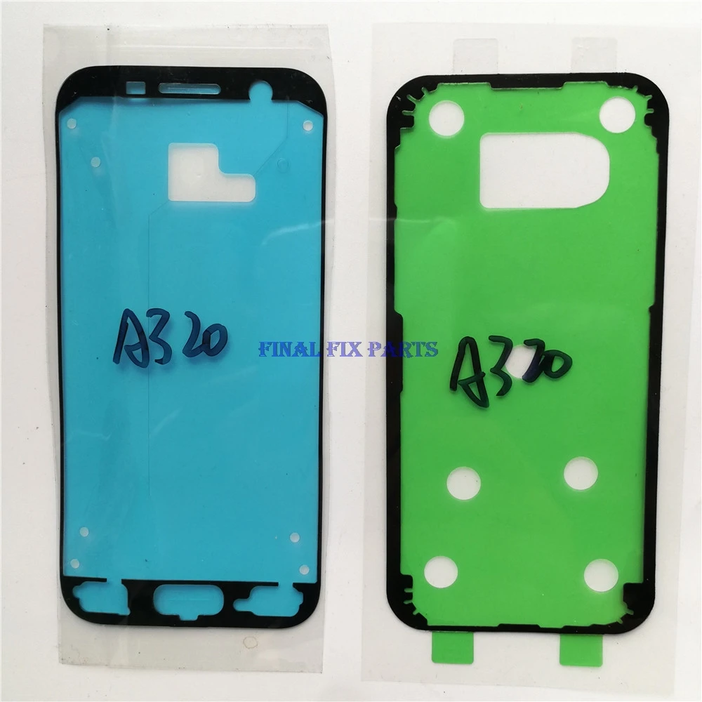 1 комплект Передняя ЖК рамка + задняя крышка клейкая наклейка для Samsung Galaxy A320 A520 A720