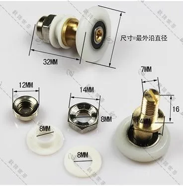 Shipping8Pieces с фокусным расстоянием 25 мм небольшой подшипник ролики для душевых кабин эксцентрик