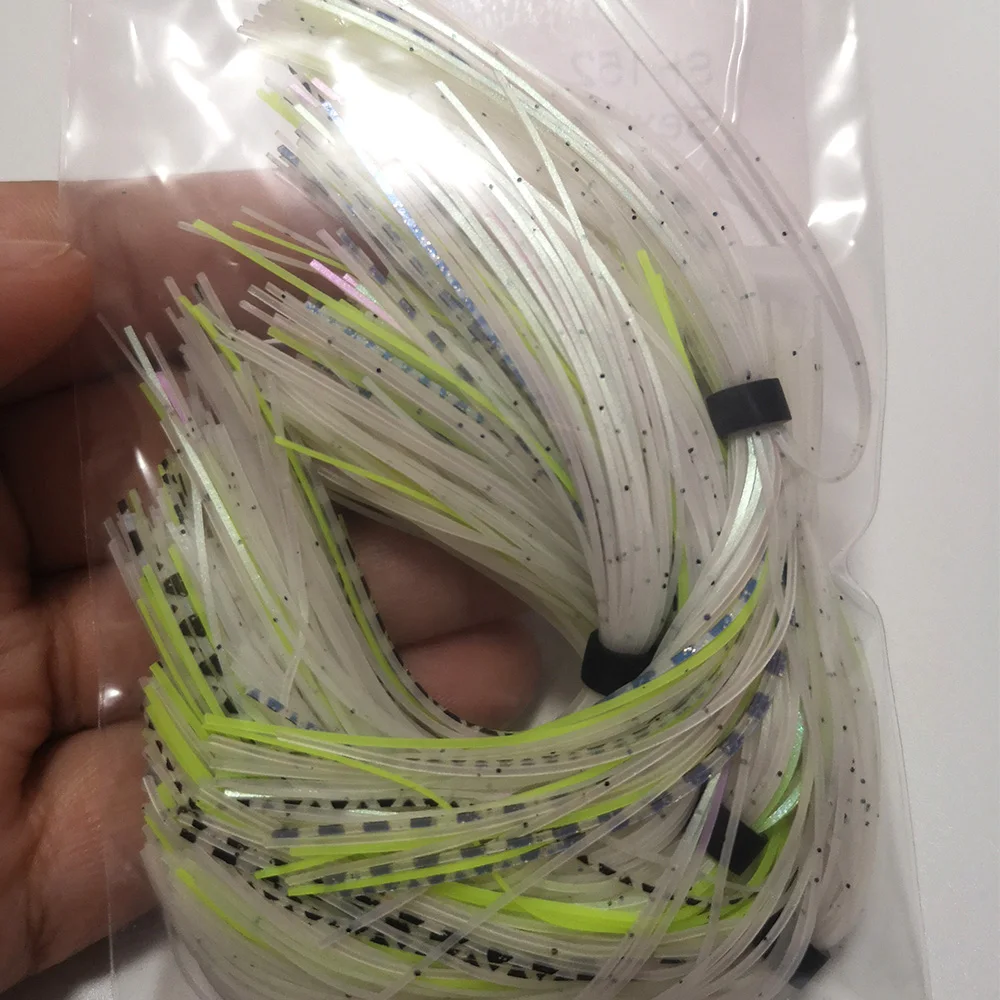 10 пряди SF152 Pro Серия бас юбка для Спиннербейт окунь силиконовые ремни мушек