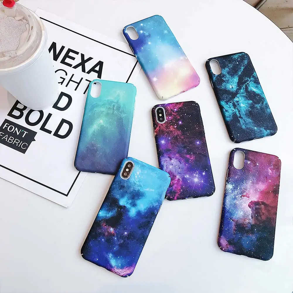 KISSCASE Starry Night Pattern Case For iPhone XS X 7 8 Plus Star River Hard PC Phone Max XR 6 6s Funda |