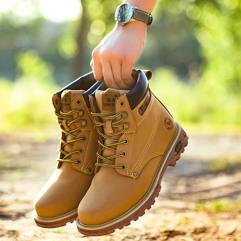 ZYYZYM/Мужская защитная обувь со стальным носком; Мужская обувь в промышленном и строительном стиле; мужские рабочие ботинки; обувь с защитой от прокалывания