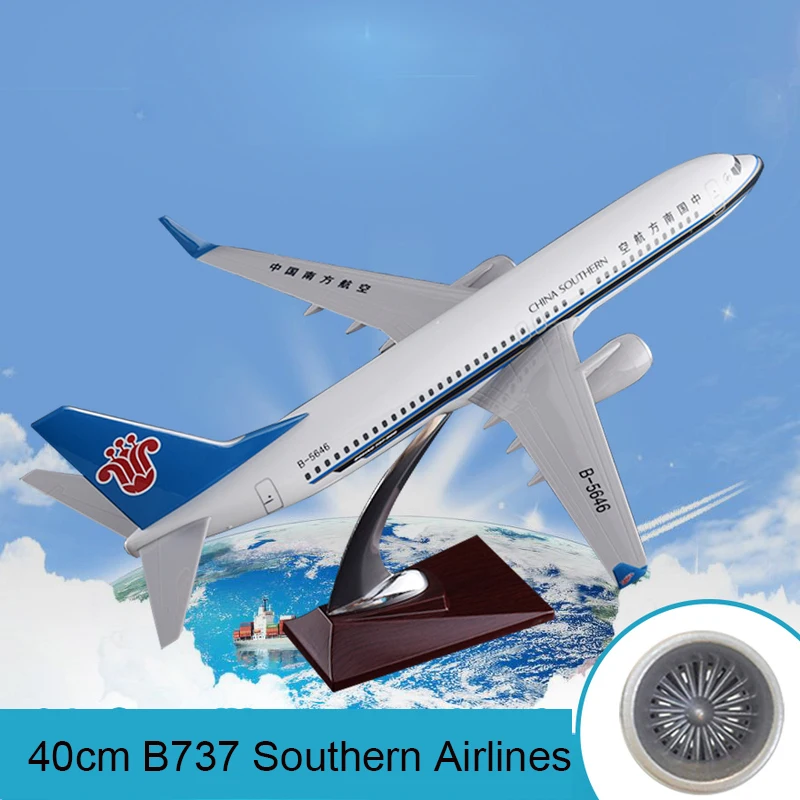 Модель самолета B737 из смолы 40 см модель China South Airlines Боинг 737 обучающий дорожный