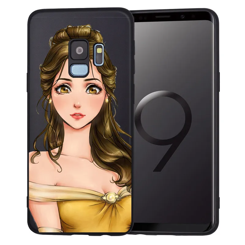 Однотонный чехол с принцессой «сделай сам» для samsung Galaxy S6 S7 край S8 S9 S10 Plus Note 8 9 A20 A30 A40 A50 A70 чехол для телефона чехол Coque Etui