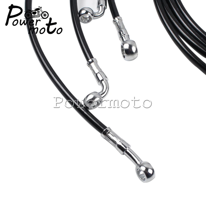 Мотоциклетный 10-12 &quotнержавеющий черный руль APE Cable комплект тормозной линии для