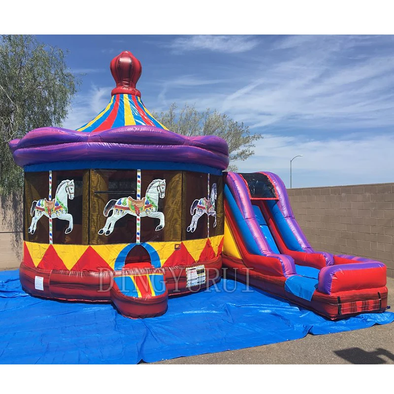 ПВХ коммерческий надувной батут замок открытый надувная горка площадка для