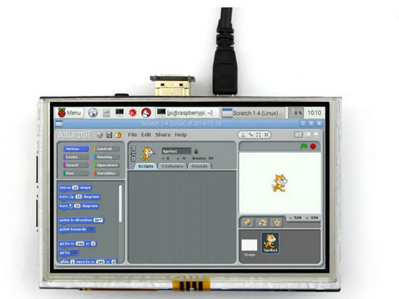 Glyduino 5 дюймов Raspberry Pi ЖК-дисплей Дисплей модуль 800*480 TFT резистивный Сенсорный экран