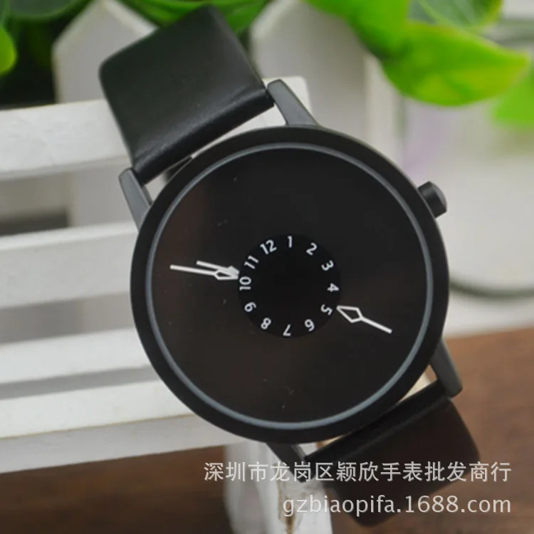 Часы наручные женские с кожаным ремешком модные повседневные кварцевые унисекс