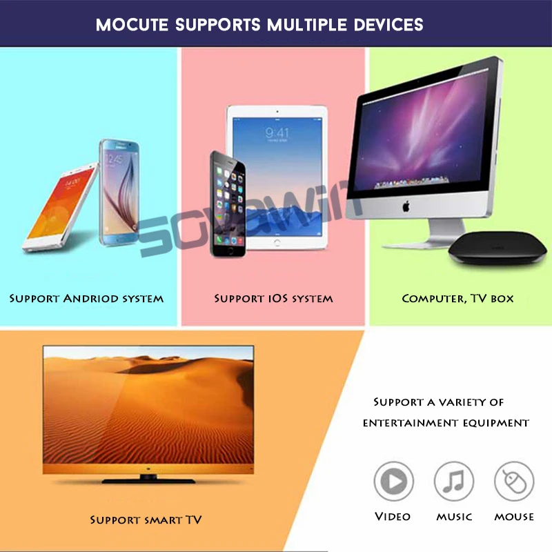 Mocute 053 геймпад телефон джойстика Bluetooth Android джойстик ПК Беспроводной ПДУ VR Управление игровой площадкой для смартфон ВР Смарт ТВ