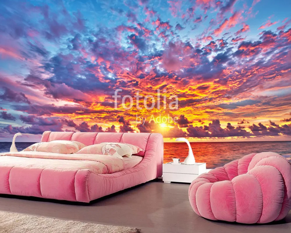 Custom beach wallpaper murals Maldives in the ocean natural landscape mural for living room bedroom background papel de parede |