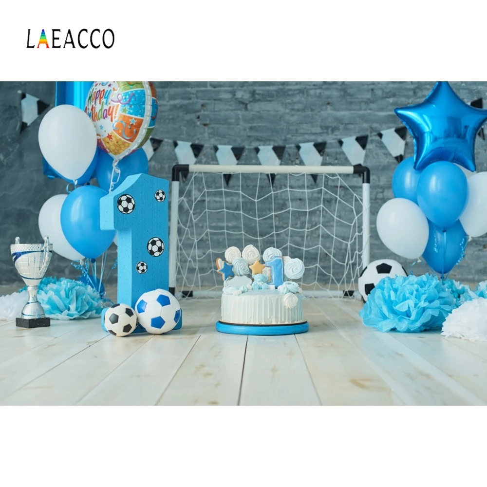 Фото Laeacco первый день рождения воздушные шары вечерние фоны для фотосъемки
