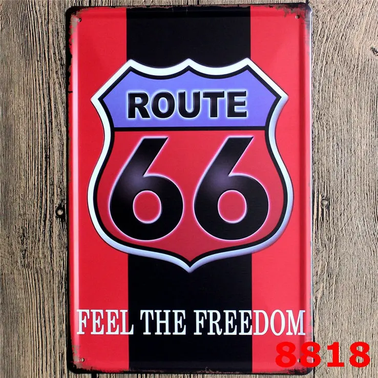 YG235 The Mother Road Route 66 металлические оловянные знаки Техасский старинный газовый автомобиль гараж домашний декор настенные художественные вывески YN029 - Цвет: YG235