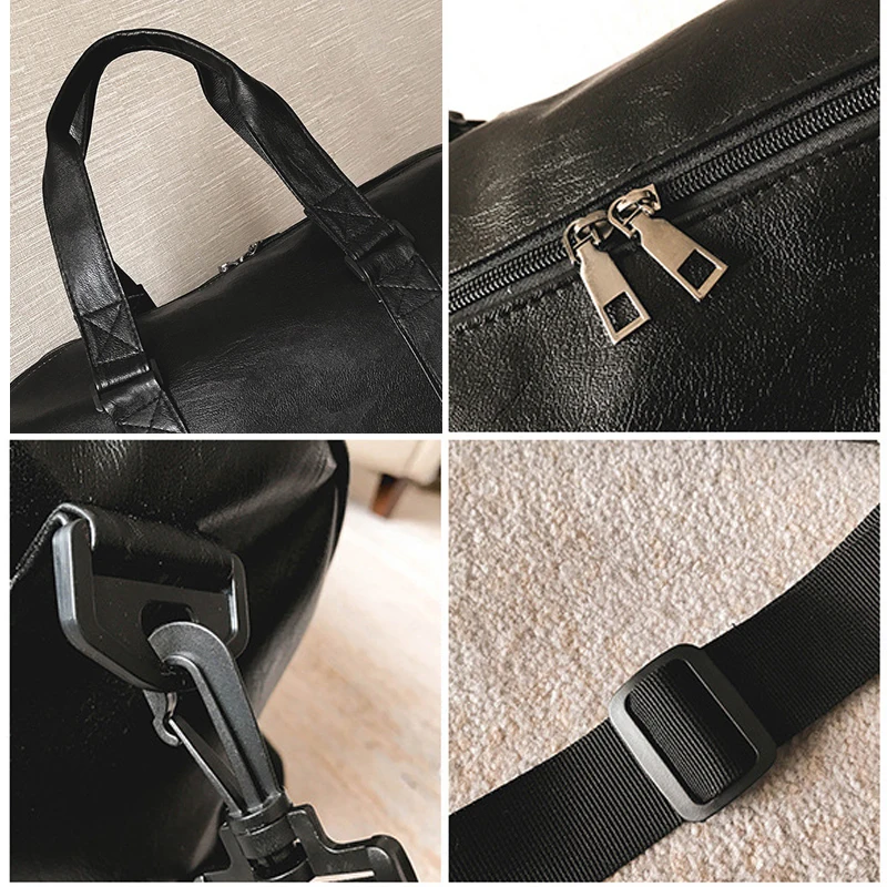 2018 PU кожаная дорожная модная большая вещевая сумка для мужчин / женщин чемодан |