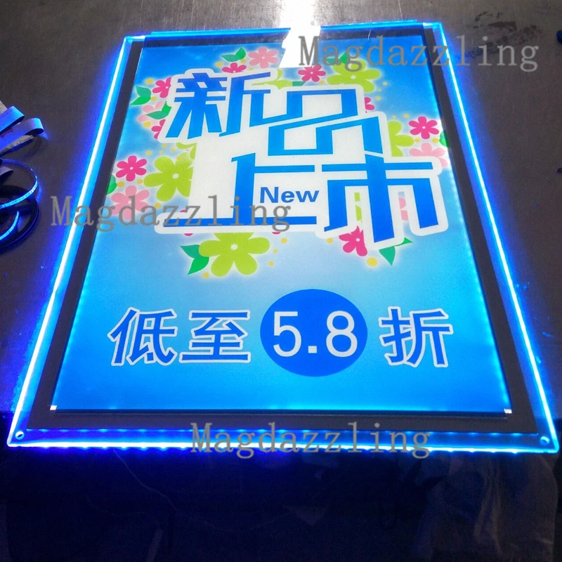 2017 новое поступление 24 &quotx 36&quot тонкая акриловая рамка RGB LEDS Avertising Light Box цвет