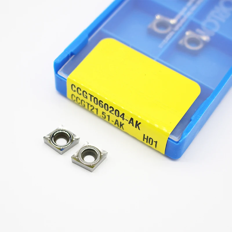 CCGT060204 AK H01 10PCS Aluminum Cutter Blades CCGT 060204 Cutting Tool Turning Insert CNC Tools AL +TIN Alloy Wood | Инструменты