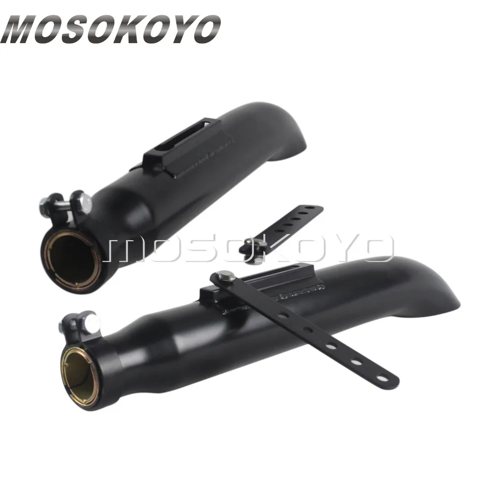 

Black Slash Cut 1 Pair Exhaust Muffler Turn Out Tapered Silencer Pipes for Harley Chopper Cafe Racer